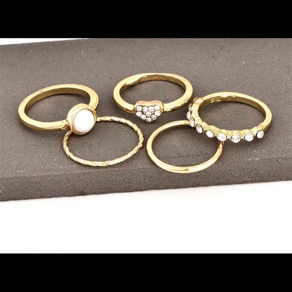 Set of 5 Love rings - Picture 3 of 5